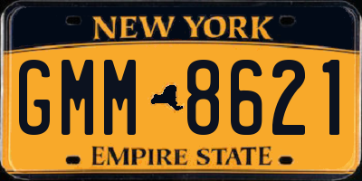 NY license plate GMM8621
