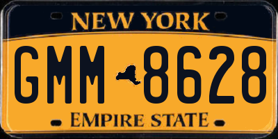 NY license plate GMM8628