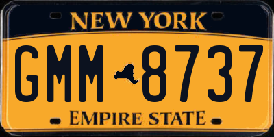 NY license plate GMM8737