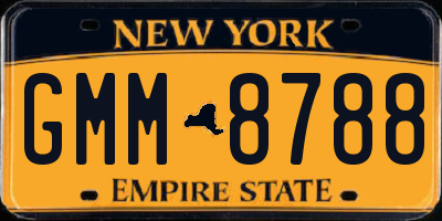 NY license plate GMM8788