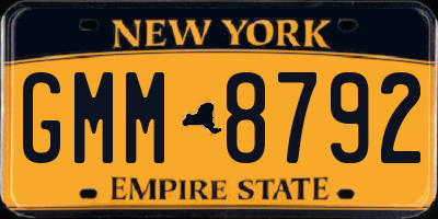 NY license plate GMM8792