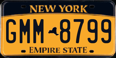 NY license plate GMM8799