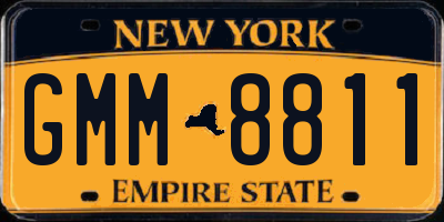 NY license plate GMM8811