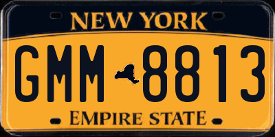 NY license plate GMM8813