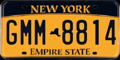 NY license plate GMM8814