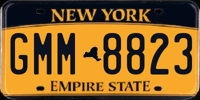 NY license plate GMM8823