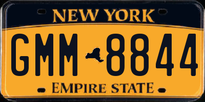 NY license plate GMM8844