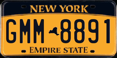 NY license plate GMM8891