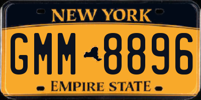 NY license plate GMM8896