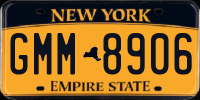 NY license plate GMM8906