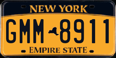 NY license plate GMM8911