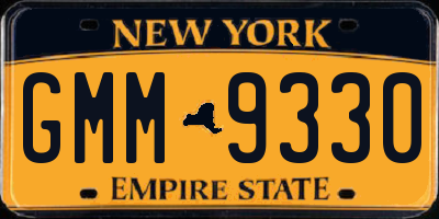 NY license plate GMM9330