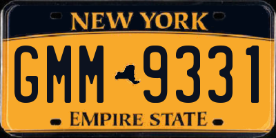NY license plate GMM9331