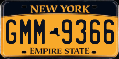 NY license plate GMM9366