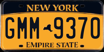 NY license plate GMM9370