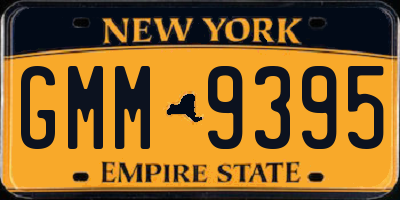 NY license plate GMM9395