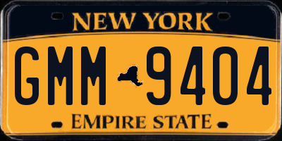 NY license plate GMM9404