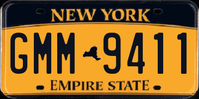 NY license plate GMM9411
