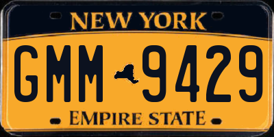 NY license plate GMM9429