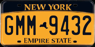 NY license plate GMM9432