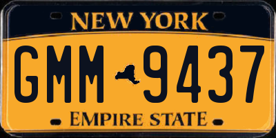 NY license plate GMM9437