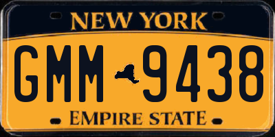 NY license plate GMM9438