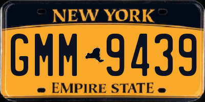 NY license plate GMM9439