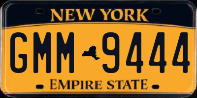 NY license plate GMM9444