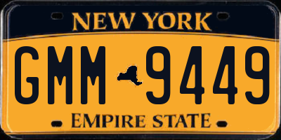 NY license plate GMM9449