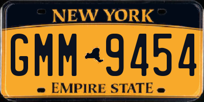 NY license plate GMM9454