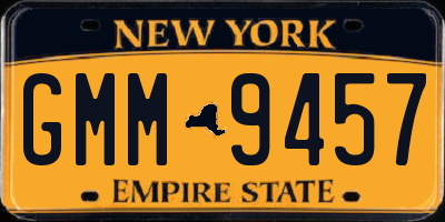 NY license plate GMM9457