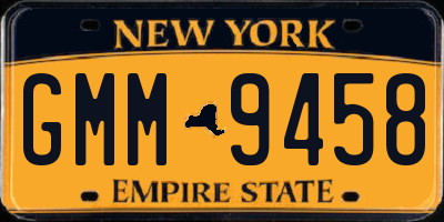 NY license plate GMM9458