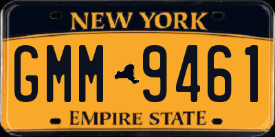 NY license plate GMM9461