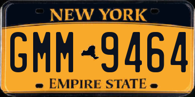 NY license plate GMM9464