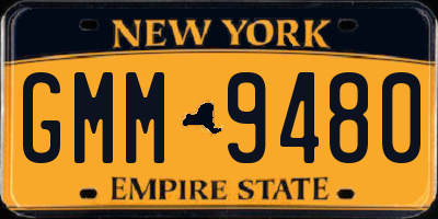 NY license plate GMM9480