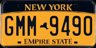 NY license plate GMM9490