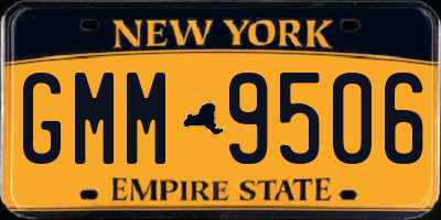 NY license plate GMM9506