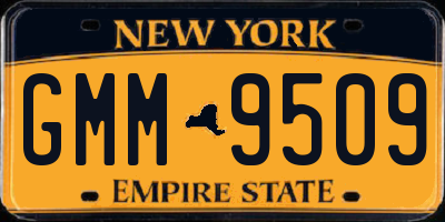 NY license plate GMM9509