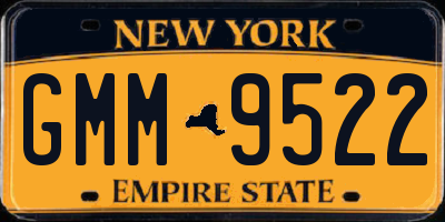 NY license plate GMM9522