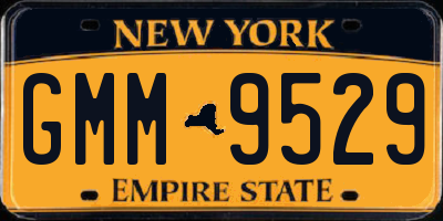 NY license plate GMM9529
