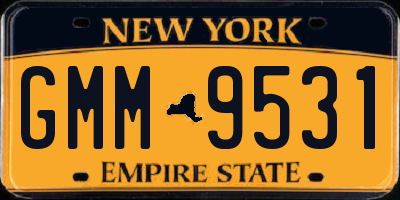 NY license plate GMM9531