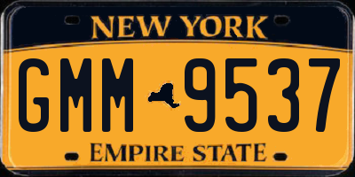 NY license plate GMM9537