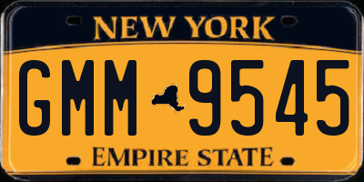 NY license plate GMM9545