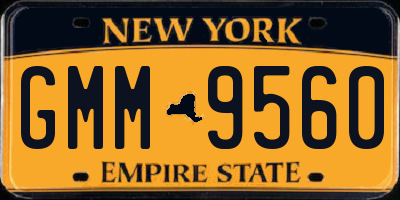 NY license plate GMM9560
