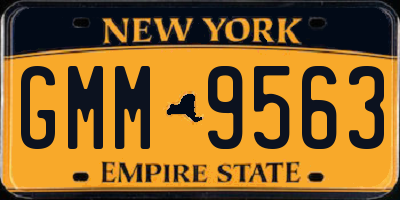 NY license plate GMM9563