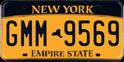 NY license plate GMM9569