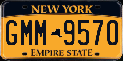 NY license plate GMM9570