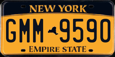 NY license plate GMM9590