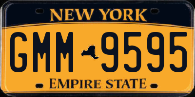 NY license plate GMM9595
