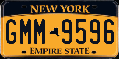 NY license plate GMM9596